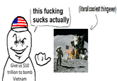Give us $10 trillion to bomb Vietnam this f------ sucks actually (literal coolest thingever)