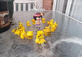 Lu’s never been around this many pikachu at the same time. It was a lot to take in. 