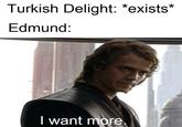 Turkish Delight: *exists* Edmund: I want more.