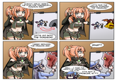 ALRIGHT, GIRLS! HERE'S THE PLAN FOR TOMORROW'S DUNGEON RAID! LET'S FACE THE DRAGON GUARDING THE TREASURE! LET'S GO INTO THE DUNGEON! TAMMY SEDUCES THE DRAGON AND... WHAT? WELL... I TOOK THE LIBERTY OF "IMPROVING" THE PLAN. IT'S NOT A PROBLEM, IS IT?