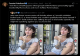 Cassie Pritchard ❤ @hecubian_devil - Jun 30 0 I feel like is what happens when people with Portland personality types misidentify themselves and move to New York instead. yul@juliabracadabra Jun 29 who saw these insane series of tik toks where a 2 month subletter kicked out a 3 yr lease holder and couldn't qualify for the lease herself? babe I don't think zohran was talking abt you in the knicks speech, he might be speaking against you bc you're evil Y DAY mamdani gave us a spess after the knicks wan Y DAR 117.3K 117.3K and looking at these 99.0 2,716 10.2K odds that are against you and smiling 2,716 10.2K