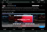 9:37 A x.com/RENews_X/status/2072: 16 Post RENEWS @RENews X Follow 65 Resident Evil Veronica could become the franchise's final physical PlayStation release. PlayStation reportedly ends physical game releases in January 2028. 1996-2028 ENEWS X x COM. RENEWS X x COM RENEWS_X X COM RENEWS_X × CO resident avil RESIDENT adly Sil RESIDENT EVIL' REVELATIONS RESIDENTE Operation Raccoon ESIDENT VIL2 BPSS MATURE 17+ M ESRB RESIDENT EVIL Veronica SIDENT EVIL ARKSIDE CHRONICLES RESIDENT EVIL THE MERCENARIES RESIDENT EVI biohazard RINOT CAPCOM MBRELLA CORPS RESIDENT EVIL 1996 - 2028 RESIDENTE THE END OF PHYSICAL RESIDENT EVIL ON PLAYSTATION NEWS 7:40 AM ⚫ Jul 1, 2026 18.9K Views 5. ||| Q く
