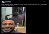 reactions @reactjpg man smiling taking selfie but mirror in background shows he is pointing a gun at his own head