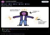 Lewdicrous303 @lewdicrous303.bsky.social He Him Them Any/All Had to draw this sparks falling on face and shirt 3 theirs They It's Hex! Cat Toon * Susie's Idea @babyfur.bsky.social . 2d 2:11 PM · Jul 1, 2026 Everybody can reply looking up L + Follow held between fingers like wolverine