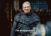 I'm disappointed.