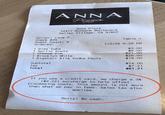 ANNA Pizza Anna Pizza 12417 Burbank Boulevard Valley Village, CA 91607 Server: Love P Check #39 Table 1 Guest Count: 3 Ordered: 7/3/26 6:28 PM 1 Diet Coke 1 Garlic Knots $3.00 $6.00 1 Cheese Pie $21.00 1 Brooklyn White $26.00 1 Rigatoni Alla Vodka Pasta $18.00 Subtotal $74.00 Tax $7.21 Total $81.21 If you use a credit card, we charge a 3% ($2.22) surcharge to help offset processing costs. This amount is not more than what we pay in fees. Sales tax also applies. Sorry! No cash.