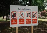 Private Property No Dhols No Fireworks No Loud Music No Car Revving