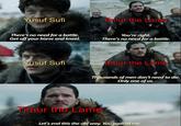 Yusuf Sufi Timur the Lame There's no need for a battle. Get off your horse and kneel. You're right. There's no need for a battle. ASTARKBITCH Yusuf Sufi Timur the Lame Thousands of men don't need to die. Only one of us. Timur the Lame Let's end this the old way. You against me.