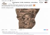 4G65 09:24 i ☑ 13h ↓↑ Harper Ink tattoo studio Q LOVE, wish I had space my self Available with Kaysha at £150!! £40 deposit BLONDIE ACCDC LIVE LOUD & FREE ♡ VOGU B 86 ☐ 55 1 Most relevant V Comment as Darren Wide