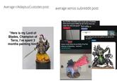 Average r/Adeptus Custodes post: average xenos subreddit post: "Here is my Lord of Blades, Champion of Terra, I've spent 3 months painting him" My STUPID, F------ UGLY chuds that I F------ HATE WITH EACH FIBRE OF MY OPTIC (how do I make this s--- look good? Painting C+C r/Tyranids 6mo ago TatoHR Clarence Grot number 5! Discussion WARHAMMER COMMUNITY 05 Oi da spiky gitz gotz new gubbins! 'oo's gonna loot em first??? Swarm mind!! What do you think of my first attempt at kitbashing... exocrine? Sculpting Kit Bash