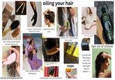 e Brush 667 فوع High quality beauty took hair combs and brushes strewn before you the pain of detangling your hair oiling your hair how your hands feel w/ all the oil on them head achy, arms achy older female relative helping you mmm, nice smell "please don't spill, please don't spill-" "is this enough oil?" oops. putting your hair up when done you should be using a tool, but hands just work with the oil better -> Dabur AMLA HAIR OIL دابر أملا زيت الشعر Makes your hair long, strong and dark. 300 ml Net Under Licence from Jr. Dabur INDIA LTD. hair oil of choice