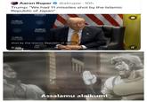 Aaron Rupar @atrupar 10h Trump: "We had 11 missiles shot by the Islamic Republic of Japan" ANKARA SUMMIT SOMMET 1-4 Vil 2026 ANKARA SUMMIT SOMMET -Vi 2026 ANKARA SUMMIT SOMMET 1-4 V 2016 ANKARA SUMMIT | SOMMET 74 VB 2026 shot by the Islamic Republic of Japan 0:05 ANK SUMMIT PEN Assalamu alaikum! CC ☑