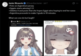 Javier Ricaurte @GuardianJavier - Jul 7 >Puts on Argentina's jersey >Egypts starts winning 2-0 >Deletes it and posts that she hopes Egypt wins hoping to end her curse >Argentina proceeds to make 3 goals in 10 minutes What can one do but laugh? essie @essie_ch-1h I TAKE IT BACK, THERE CAN ONLY BE ONE (M)ESSIE x.com/essie_ch/statu... THEM TO WIN ⠀⠀ PLEASE EGYPT PLEASE!!!!!!! adidas AFA 44.40 عدلينعم OOOK Vualizaciones