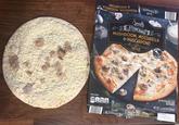 Specially hypad STONE BAKED PIZZA 2 MUSHROOM, MOZZARELLA & MASCARPONE PORTED PER 1/3 PIZZA 330 810 BAMA Specially STONE BAKED KEEP FROZEN UNTIL READY TO COOK NOT FULLY COOKED COOK THOROUGHLY NET WT 15.03 OZ (426g) MUSHROOM, MOZZARELLA &MASCARPONE BEST IF USED BY MAR/31/2028 LOTI 26083 15:02