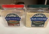 PEARL COUSCOUS TOASTED ISRAELI-STYLE PASTA PEARL COUSCOUS OPEN A JAR OF INSPIRATION NET WT 24.5 OZ (1LB 8.5 OZ) 695 g BPA FREE GMO VERIFIED PLASTIC NON GMO VERIFIED BPA FREE PLASTIC NET WT 24.5 OZ (1 LB 8.5 OZ) 695 g