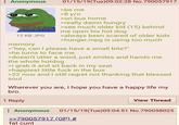 : Anonymous maybe the real rare pepes were the friends we found along the way 12 KB JPG memory 01/15/19(Tue)09:02:28 No.790057917 >be me >8 y/o >on bus home >really damn hungry >see much older kid (15) behind me open his hot dog >always been scared of older kids >hunger.mpg is using too much >"hey, can I please have a small bite?" >he turns to face me >doesn't utter a word, just smiles and hands me the whole hotdog >i grab it and sit back in my seat >happiest little f--- in the bus >22 now and I still regret not thanking that blessed soul Wherever you are, I hope you have a happy life my bro. 1 Reply : Anonymous View Thread 01/15/19(Tue)09:04:51 No.790058025 >>790057917 (OP) # fat c---