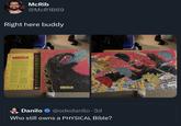 McRib @McR1B69 Right here buddy 15 GODZILLA 2009 Danilo GODZILLA @odedanilo 3d Who still owns a PHYSICAL Bible?