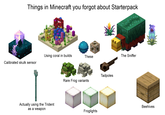 Things in Minecraft you forgot about Starterpack Using coral in builds These Calibrated skulk sensor Actually using the Trident as a weapon Tadpoles Rare Frog variants The Sniffer Beehives Froglights