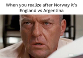 When you realize after Norway it's England vs Argentina амс