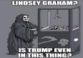 LINDSEY GRAHAM? き IS TRUMP EVEN IN THIS THING?