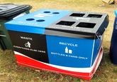 ASTE M RECYCLE BOTTLES & CANS ONLY WASTE EVERYTHING ELSE HERE WASTE RECYCLE EVERYTHING ELSE HERE BOTTLES & CANS ONLY