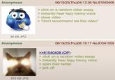 Anonymous 06/19/25(Thu)04:13:36 No.81540408 > click on a random video essay > instantly hear lispy t----- voice > close video > "don't recommend me this video" 34 KB JPG Anonymous 570 KB JPG 06/19/25(Thu)06:19:17 No.81541009 >>81540408 (OP). > click on a random video essay > instantly hear lispy t----- voice > open their twitter > j-------