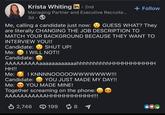 Krista Whiting in ⚫ 2nd Managing Partner and Executive Recruite... 3d. Me, calling a candidate just now: + Follow GUESS WHAT? They are literally CHANGING THE JOB DESCRIPTION TO MATCH YOUR BACKGROUND BECAUSE THEY WANT TO INTERVIEW YOU!! Candidate: SHUT UP! Me: I WILL NOT!! Candidate: AAAAAAAAAaaaaaaaaaaaahhhhhhhhhhHHHHHHHHHHH HH!! Me: I KNNNNOOOOOWWWWWWW!!! Candidate: AA YOU JUST MADE MY DAY!! Me: YOU MADE MINE! Together screaming on the phone: AAAAAAAAAAAHHHHHHHHHHH!!! 2,746 199 ៨ 8 ► AA