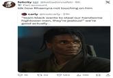 X felicity @belladonnafeli 6h Fan account Idk how Rhaenyra not touching on him O carly @inotcarly. 21h "team black wants to steal our handsome hightower men, they're jealous!" we're good actually... O 16 1734 3 563 lil 19K R ↑