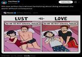 Tim Pool @Timcast Subscribe this was written by a woman fantasizing about doing whatever she wants without consequence Raven @Real_Ravenx_ - Jul 9 LUST -VS- LOVE YOU ARE THE MOST BEAUTIFUL PERSON.) YOU ARE THE MOST BEAUTIFUL PERSON 8:58 AM Jul 15, 2026 177.7K Views CollegeHumor