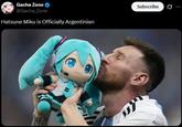 Gacha Zone @Gacha_Zone Hatsune Miku is Officially Argentinian Subscribe ...