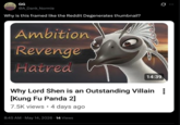 GG @A_Dank_Normie Why is this framed like the Reddit Degenerates thumbnail? Ambition Revenge Hatred 14:39 Why Lord Shen is an Outstanding Villain : [Kung Fu Panda 2] 7.5K views • 4 days ago 8:45 AM May 14, 2026 14 Views