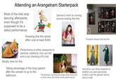 Attending an Arangetram Starterpack Most of the kids stop dancing afterwards, Dancer's mom is running around looking like this hub even though it's supposed to be a debut performance Bill Knowing that this whole affair cost at least $20K Programs always look like this Performance is either awesome or painfully mediocre (You can tell who's just checking off a list) Mostly here for this Taking advantage of the long speech after the varnam to go to the bathroom The teacher counting the beats while trying not to show what she thinks of the performance How fancy you dress depends on whether you were personally invited or got the generic dance school invite