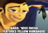 BARD: "NICE FACIAL FEATURES FELLOW HUMANOID"
