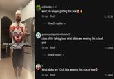 Comments roasting TikTok user luh5trapp for his age. The video asks what slides WE are wearing this school year, even though he appears to be far out of school.