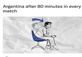 Argentina after 80 minutes in every match