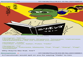Anonymous 要學要 使日本話吧l - 07/16/26(Thu)16:01:10 No.223146876 ニッポンゴ マキノー 47 KB PNG >foreigner: "Nihao" >South Korean, Japanese, Singapore, Taiwanese, Vietnamese: "REEEEEEEEE!! We not Chinese you laycist!!" >foreigner: "Hello" >German, French, Italian, Poles: "Hello" >foreigner: "Hi" >Philippines, Indonesia, Malaysia, Thai: "Pogi", "Siang", "Pagi", "Sawasdee" Why they're like that, /int/? Anonymous 07/16/26(Thu)16:03:55 No.223146951 A Frenchman would spit on you for saying "Hello" to him