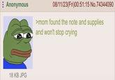Anonymous 18 KB JPG 08/11/23(Fri)00:51:15 No.74344090 >mom found the note and supplies and won't stop crying