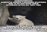 SCHIZOPHRENIC DEMENTIA-RIDDEN PHAERAKH BELIEVING HIM TO BE HER DEAD CHILD RETURNED AFTER ALL THIS TIME DUMBASS XENARITE MAGOS WHO WENT MISSING WHILE MESSING AROUND IN A TOMB WORLD imgflip.com