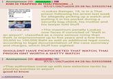 Anonymous (ID: KVxhAj40) = KIWI IS TRAPPED IN THAI PRISON(...) First OE turns into Thai prison ordeal for 18-year-old Kiwi Annemarie Quill and Ripu hacia July 21, 202-42 273 KB JPG 07/21/26(Tue) 04:39:38 No.539335744 >Loukas Rainger, 18, is in a Thai prison following his arrest last week for allegedly picking up a watch and putting it in his pocket during a security bag check, his mother and his lawyer told Stuff. >The maximum penalty Loukas now faces if convicted of "theft in an airport", classified as a more serious crime than theft, is imprisonment up to five years and a fine from 20,000 to 100,000 Baht as well as additional legal costs, according to legal documentation of the case summary and charges, which Stuff has sighted. SHOULDNT HAVE PICKPOCKETED THAT WATCH, THAI PRISON ISNT WORTH A S----- WATCH Anonymous (ID: Jfh4MFgu) 07/21/26(Tue) 04:44:28 No.539335888 >Thai authorities come up with new extortion tactic by planting watches in airport good to know >>539335963 #