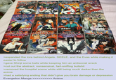 真本室 GAINAX 新10 Volume! Volge 「四人] 適格者 Volume/ 在貞本義行 貞本義行 EM 貞本義行 貞本義行 /件 GAINAX手 an GAINAX 原作/GAINAX 新世紀 Volume, フィフス・チルドレン 貞本義行 貞本義行~ YOSHIYUKI SADAMOTO 原作/GAINAX REGAINAX ·貞本義行 GAIN 8 MWHER 貞本義行 GAINAX Volume 10萬 Volume 11 手のひらの記憶 SEELE Volume 「父と子 備貞本義行 貞本義行 原作/GAINAX气一 手珠/GANAY >expanded the lore behind Angels, SEELE, and the Evas while making it easier to follow >gave Shinji some balls while keeping him an antisocial wreck >cut out the abstract, nonsensical, fart-sniffing b------- >removed the hospital scene while still being much darker than the anime >had a satisfying ending that didn't give you brain damage or depression Evangelion Manga Anime