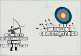 ME TRYING TO INFLICT CONDITIONS ON FAIRLY SQUISHY MONSTERS TT Imgflip.com DM ROLLING CONSISTENTLY HIGH