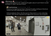 Altermerea @Altermerea - Jul 19 I have 1,000 different all-conflicting thoughts about it and I think it would be better if I didn't say any of them. ripx4nutmeg @ripx4nutmeg - Jul 18 Bodycam footage has just been released of police visiting an American campus last year following the report of a car theft. Unfortunately for them, the first person they meet is a cross-dressing student, who throws repeated and aggressive tantrums over his gend... 2025-02-05 17:11:04 -0500 AXON BODY 3 X60A8615D 8:29 NOVED TW