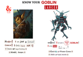 5.5E (2024) KNOW YOUR GOBLIN LANCER Nooo! I am Just a Small GOBLIN! Only have HP 7! I only have Steals ur bag of holding✰ Nimbly Escapes * NOOOO! I am just a HP: 6 I SIZE GOBLIN! 1/2 Repair Cap: 2 ! *EJECTS ur POWER CORES steals ur bank records