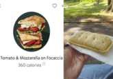 Tomato & Mozzarella on Focaccia 360 calories в fully pl