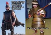 What my player thinks their PC looks like in our Ancient Greek themed D&D game What it actually looks like