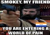 SMOKEY, MY FRIEND YOU ARE ENTERING A WORLD OF PAIN