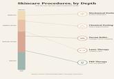 Epidermis Skincare Procedures, by Depth how far into the skin each treatment works SURFACE ☆ Mechanical Peelin Surface exfoliation Papillary dermis Chemical Peeling Peels & pigmentation Reticular dermis Derma Roller Collagen micro-needling Subcutis DEEP Always consult a dermatologist before choosing a procedure. Laser Therapy Targeted light PRP Therapy Your own plasma