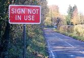 SIGN NOT IN USE
