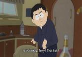 Is that okay, Tony? That I sit?