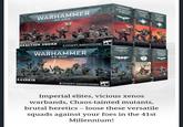 WARHAMMER 40.000 IMPERIAL AGENTS EXACTION SQUAD 11 CITADEL MINIATURES/FIGURINES WARHAMMER 40,000 ASTRA MILITARUM KASRKIN 10 CITADEL MINIATURES/FIGURINES EN WARKAHHER IMPER EXACTIONS SQUAD RAPTORS RACTION RAPACES MASH PEN WARHAMMER ASTRA MILITARUM KASRKIN THE EMPAS FARSTALKERS Exotanes crears Imperial elites, vicious xenos warbands, Chaos-tainted mutants, brutal heretics - loose these versatile squads against your foes in the 41st Millennium! PENAL ACTrs SAPURS SANSONE